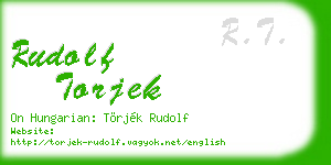 rudolf torjek business card