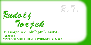 rudolf torjek business card